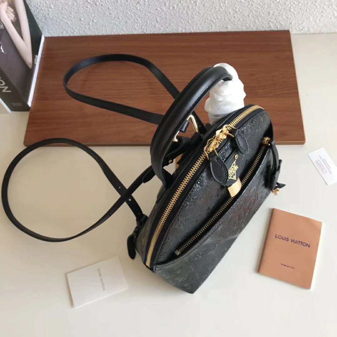 Louis Vuitton LV Unisex LV Moon Backpack in Smooth Calfskin Leather-Black