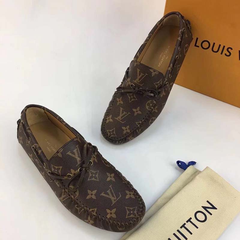 Louis Vuitton LV Men Arizona Moccasin Shoes Brown