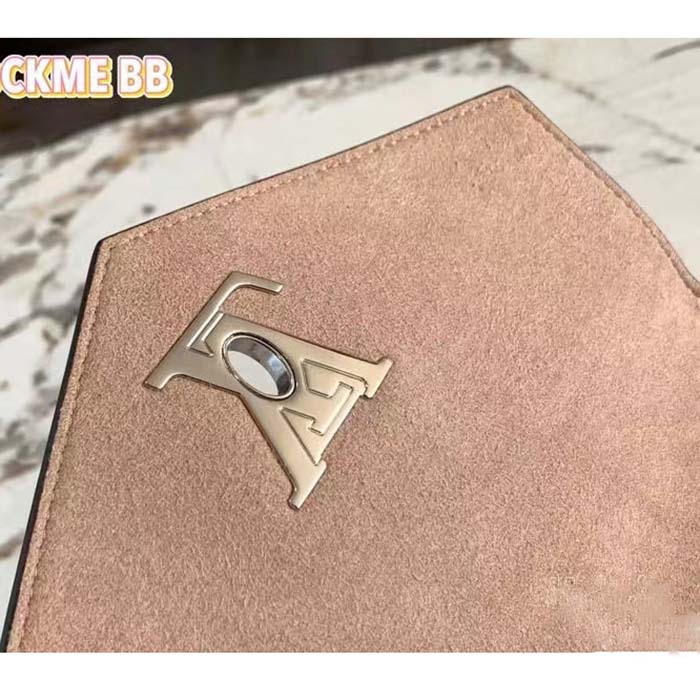 Louis Vuitton LV Women Mylockme Chain Bag Rose Quartz Trianon Soft Grained Calfskin