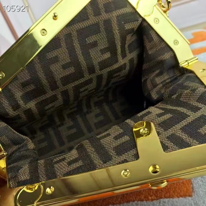 Fendi Women FF First Medium Red Marble Fabric Bag