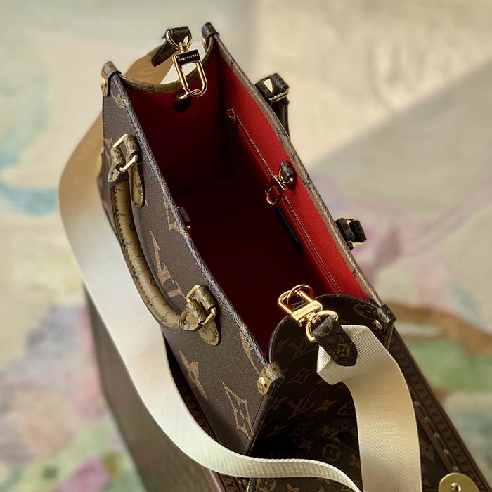 Louis Vuitton LV Women Onthego PM Tote Monogram Reverse Coated Canvas