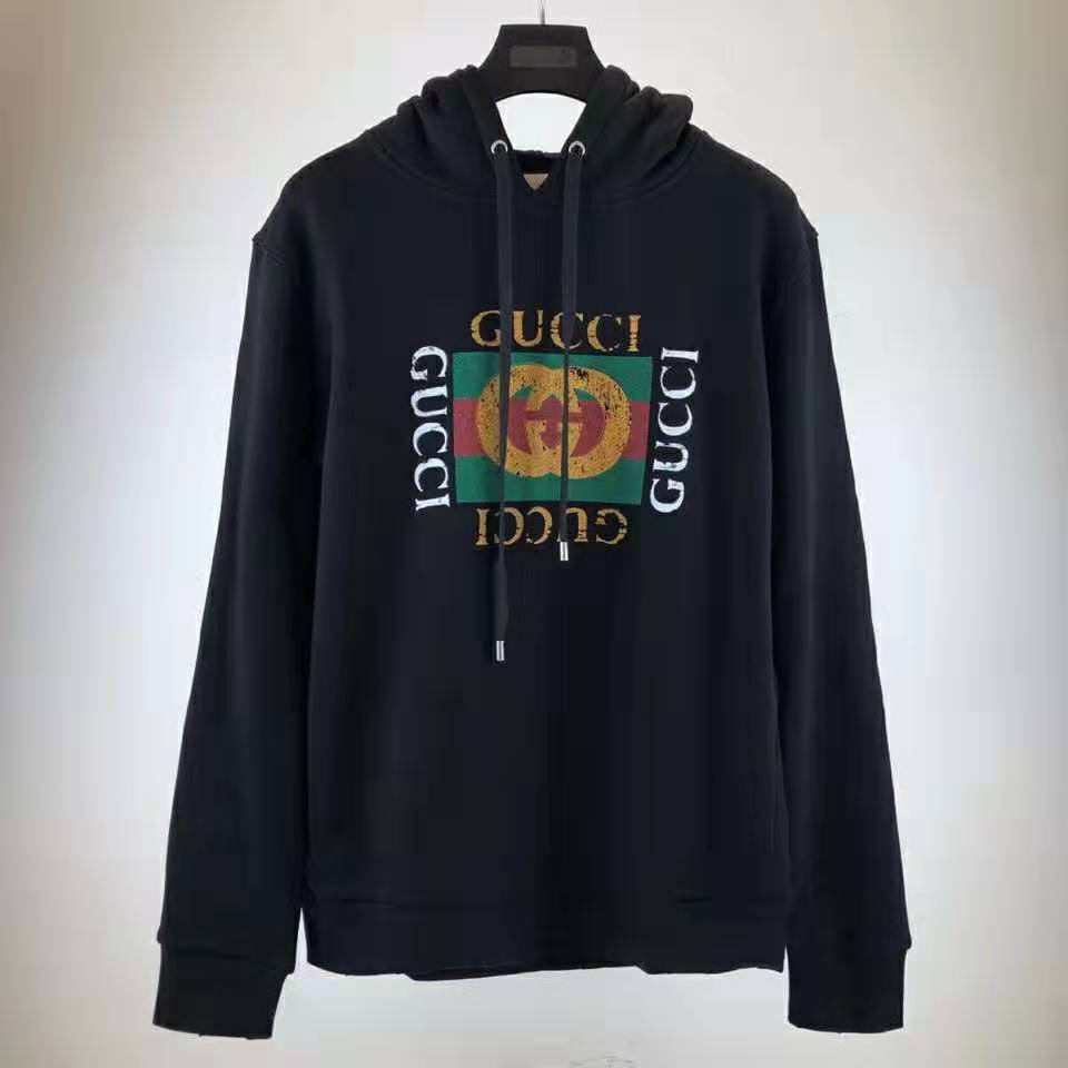 Gucci Women Oversize Sweatshirt with Gucci Logo in 100% Cotton-Black