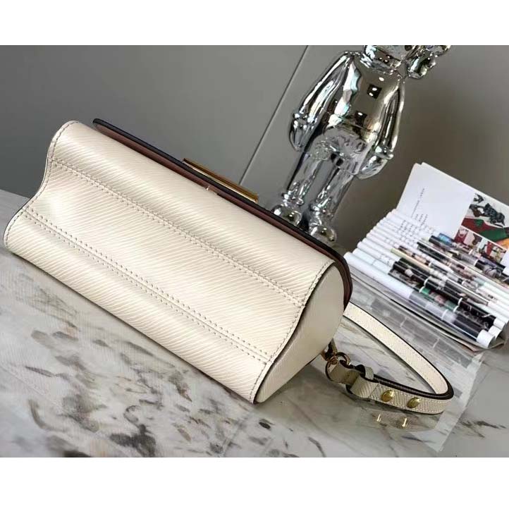 Louis Vuitton LV Women Twist PM Handbag Quartz White Epi Grained Leather