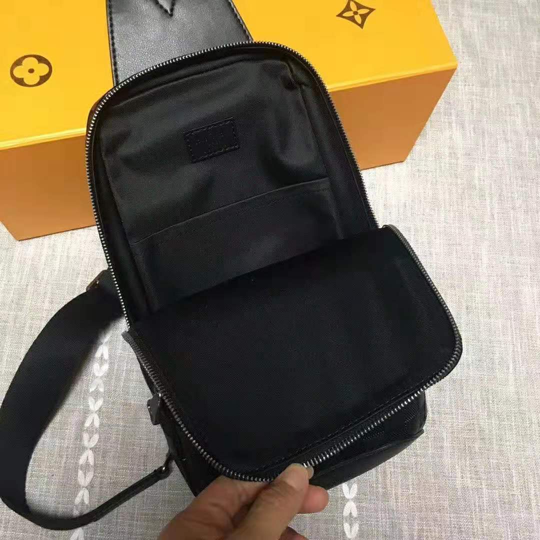 Louis Vuitton LV Men Avenue Sling Bag in Damier Infini Leather-Black