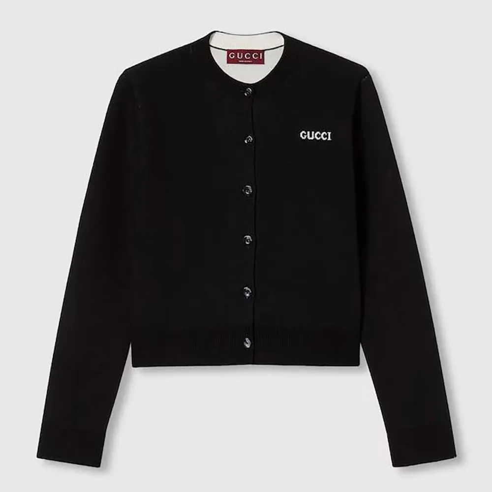 Gucci Women Wool Jacquard Cardigan with Intarsia 789673 XKD3P 1289