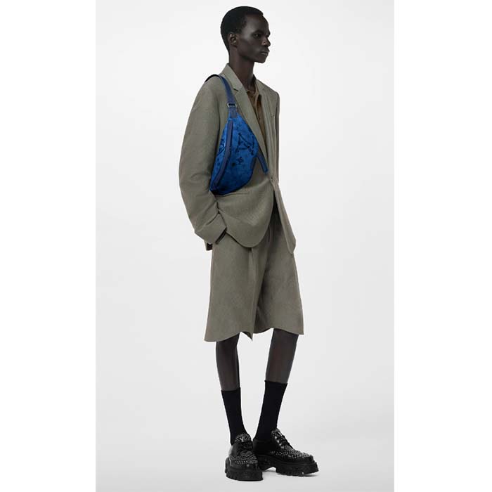 Louis Vuitton LV Unisex Discovery Bumbag Abyss Blue Monogram Aquagarden Coated Canvas