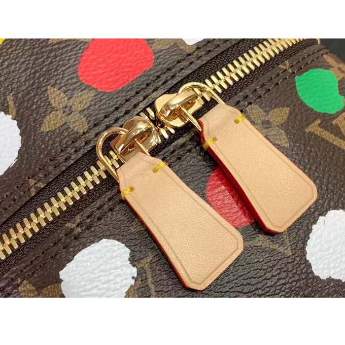 Louis Vuitton Women LVxYK Square Monogram Coated Canvas 3D Painted Dots Print