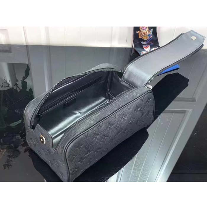 Louis Vuitton LV Unisex Dopp Kit Toilet Pouch Taurillon Monogram Leather Cowhide