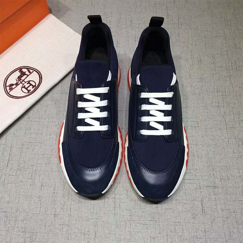 Hermes Men Shoes Stadium Sneaker-Blue