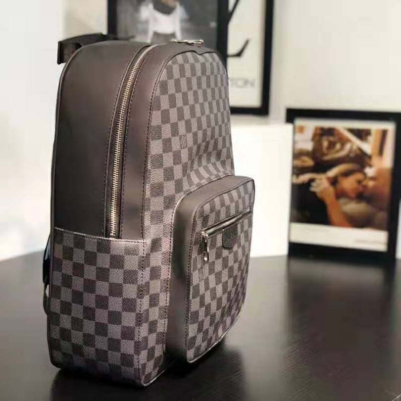 Louis Vuitton LV Men Josh Backpack in Damier Graphite Canvas-Grey