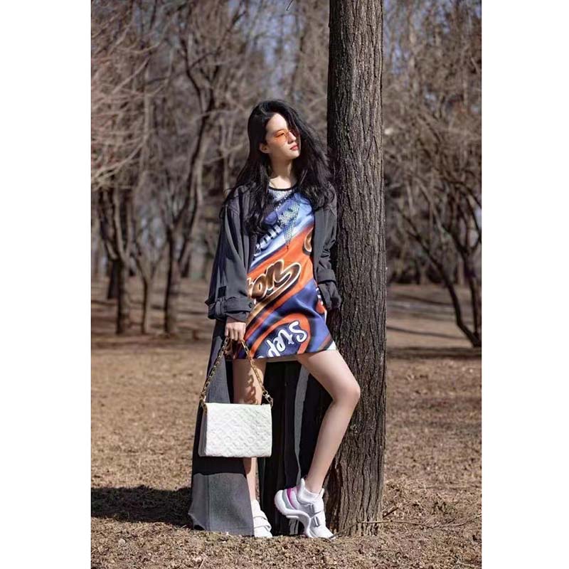 Louis Vuitton LV Women Coussin PM Handbag Cream Monogram-Embossed Puffy Lambskin Calfskin