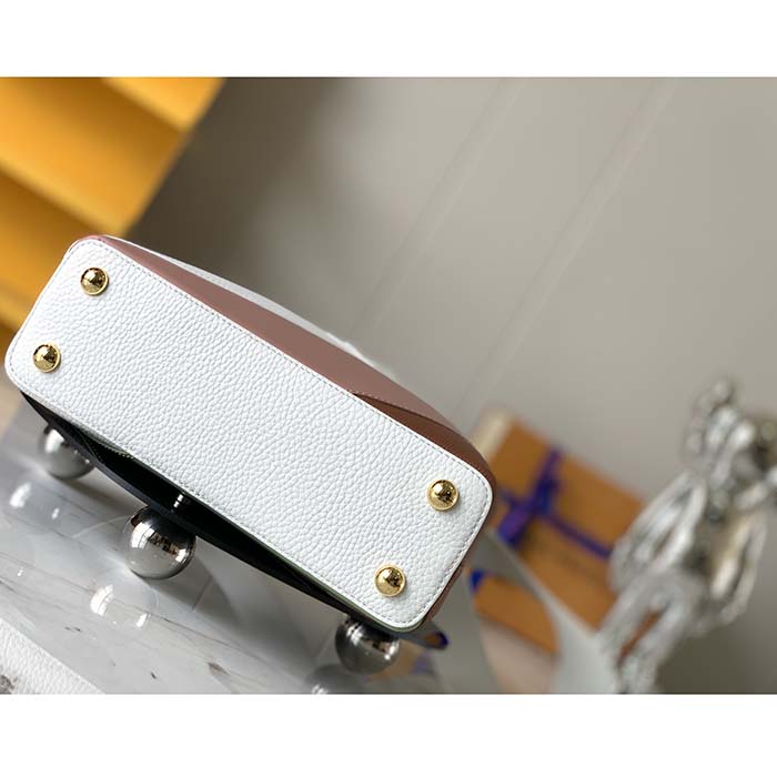 Louis Vuitton LV Women Capucines Mini Handbag Taurillon Patent Leather Smooth Calfskin