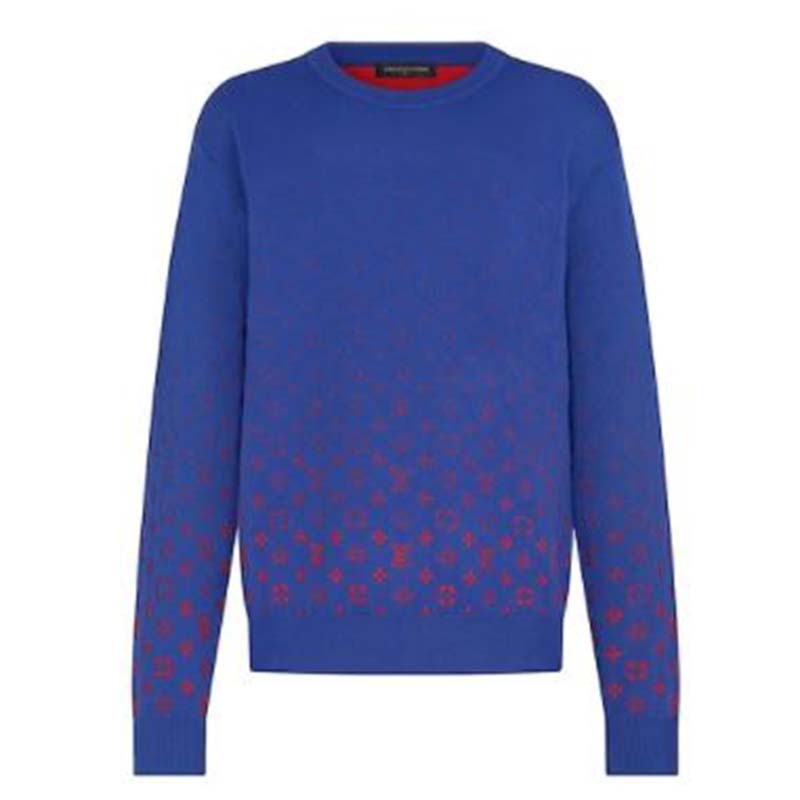 Louis Vuitton Men LVSE Monogram Degrade Crewneck Cotton Gradient Monogram Blue
