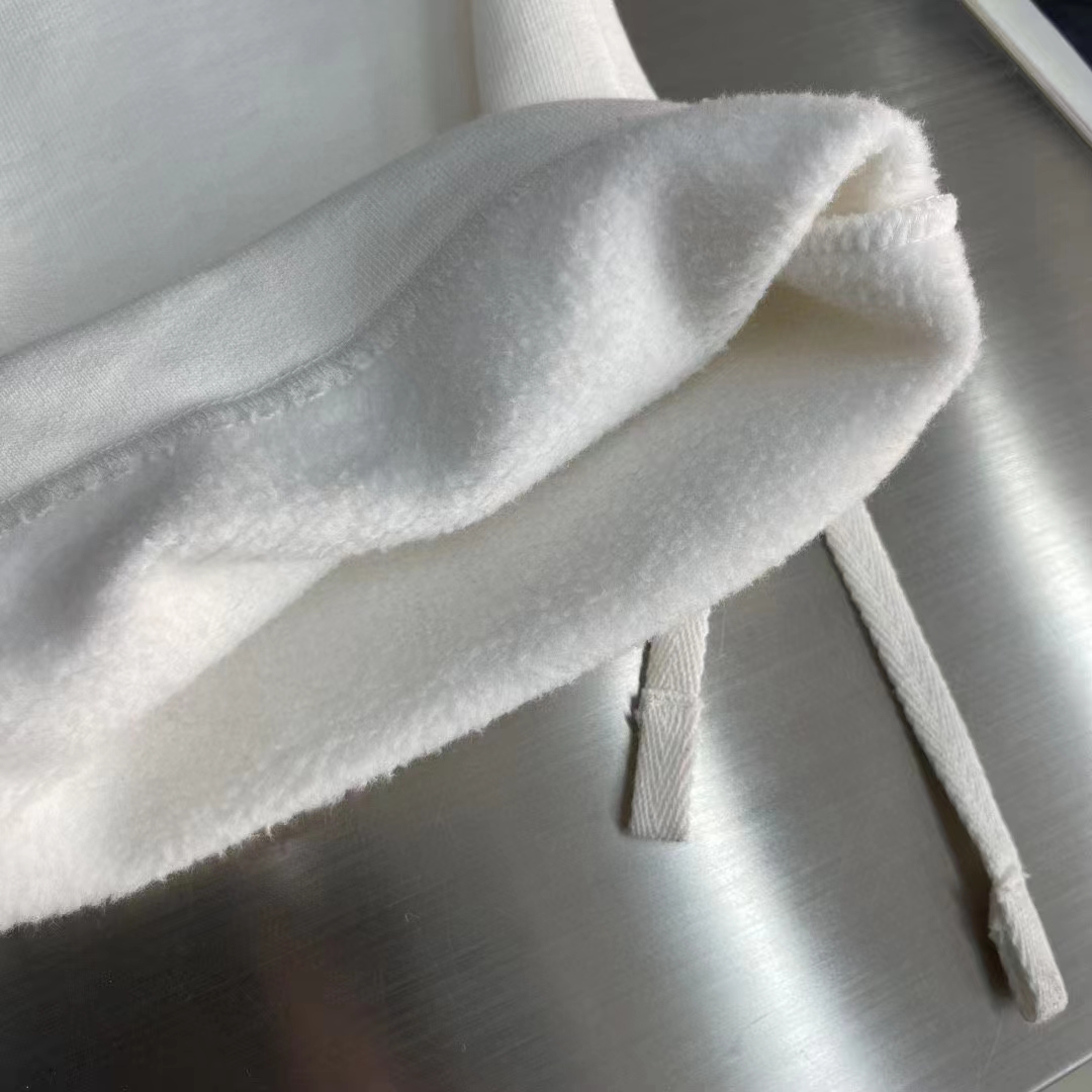 Dior Men CD Track Pants White Cotton Fleece Dior 47 Embroidery Pockets