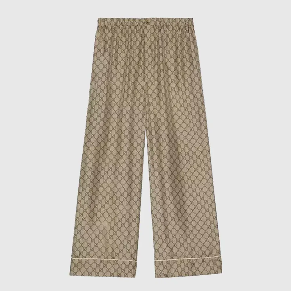 Gucci Women GG Supreme Silk Pant 752917ZANRP2275