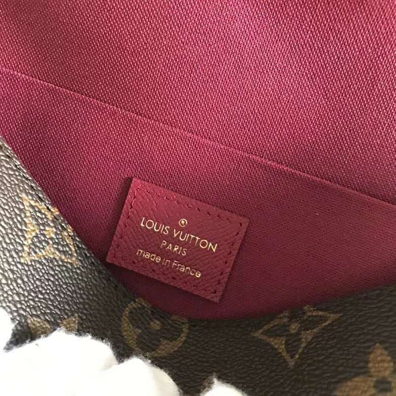 Louis Vuitton LV Women Félicie Pochette Bag in Monogram Canvas-Brown