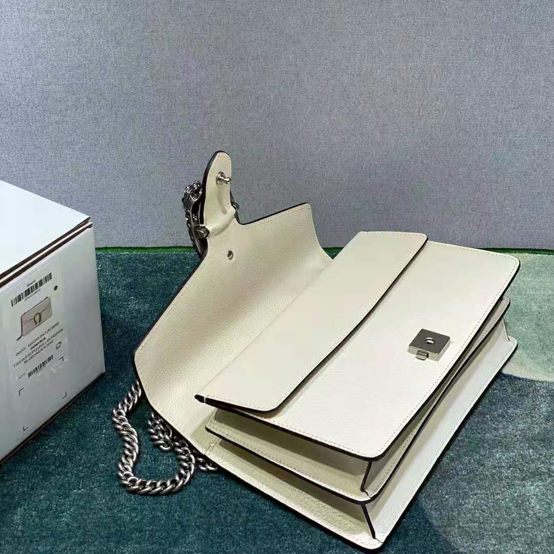 Gucci Women Dionysus Small Shoulder Bag White Leather