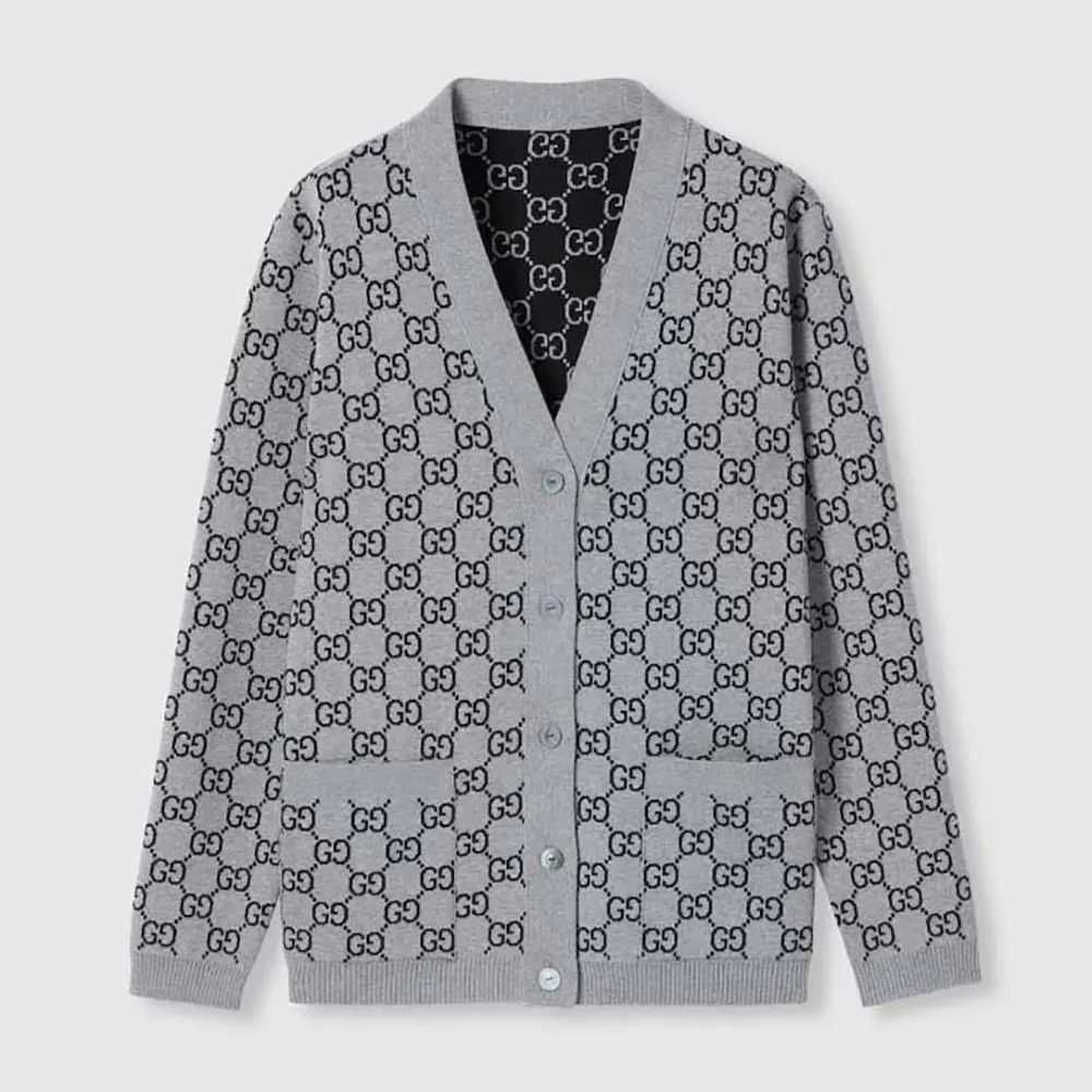 Gucci Women Reversible GG Wool Jacquard Cardigan ‎798157XKEJP1045