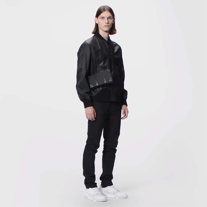 Louis Vuitton LV Unisex Soft Trunk Wearable Wallet Black Taurillon Monogram Leather