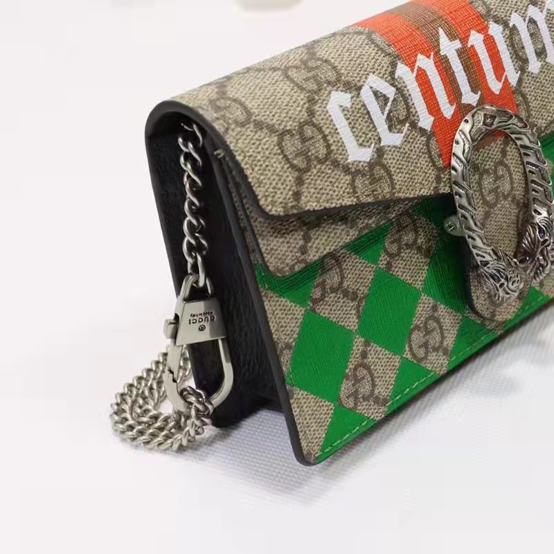 Gucci Women Dionysus Super Mini Bag Beige GG Supreme Canvas Centum Print