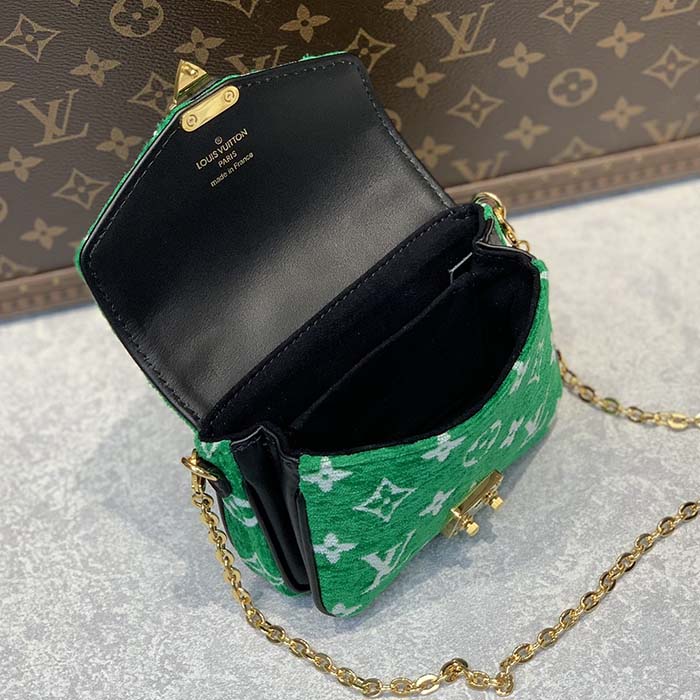 Louis Vuitton LV Women Micro Métis Bag Green Monogram Jacquard Velvet