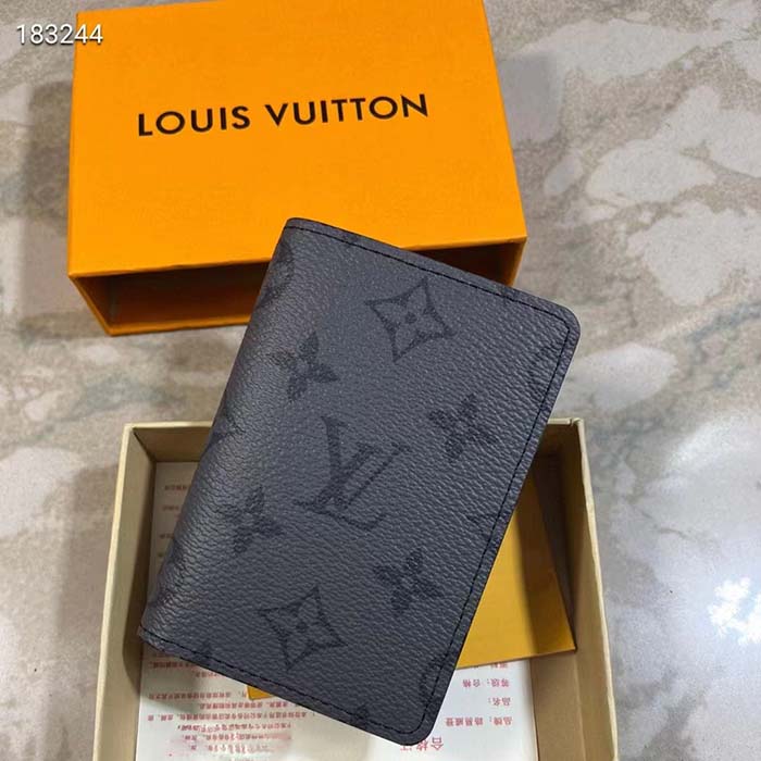 Louis Vuitton LV Unisex Pocket Organizer Coated Canvas Cowhide Leather Lining