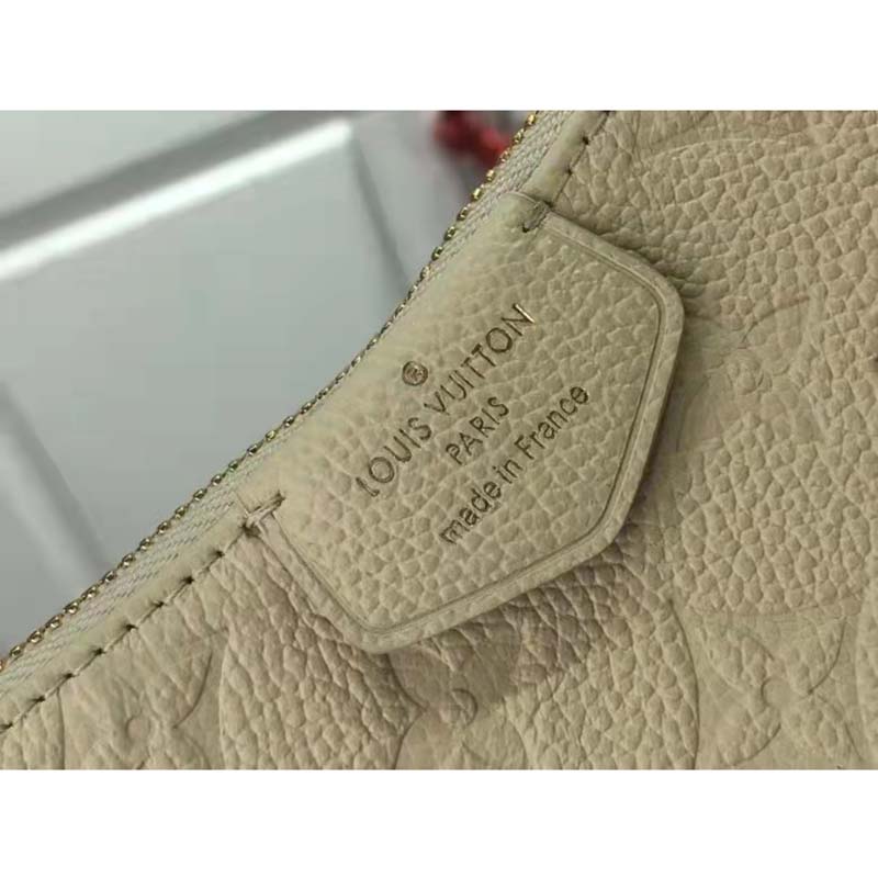 Louis Vuitton LV Women Easy Pouch On Strap White Monogram Supple Grained Cowhide