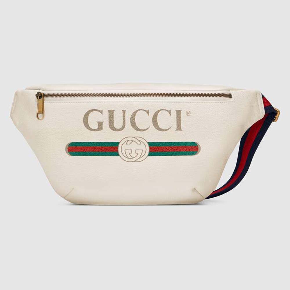 Gucci GG Unisex Gucci Print Leather Belt Bag