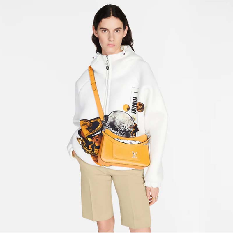 Louis Vuitton LV Women Marelle Handbag Yellow Epi Grained Cowhide Leather Canvas