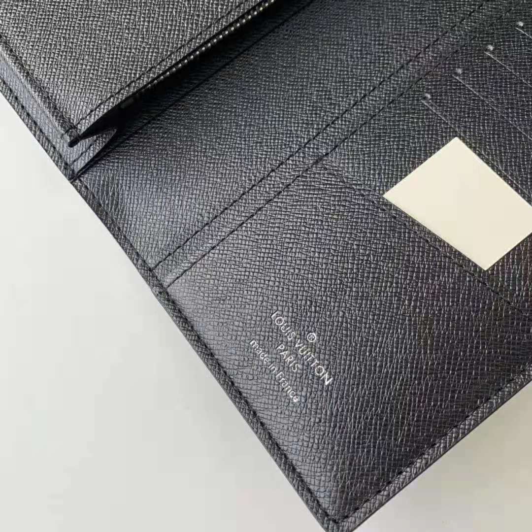 Louis Vuitton LV Unisex Brazza Wallet in Damier Graphite Canvas