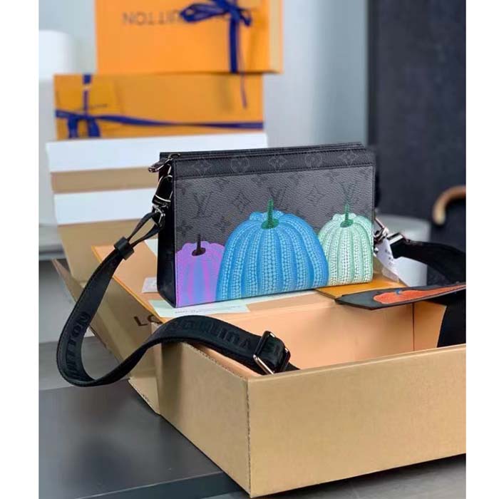 Louis Vuitton LV Unisex LV x YK Gaston Wearable Wallet Monogram Eclipse Reverse Coated Canvas