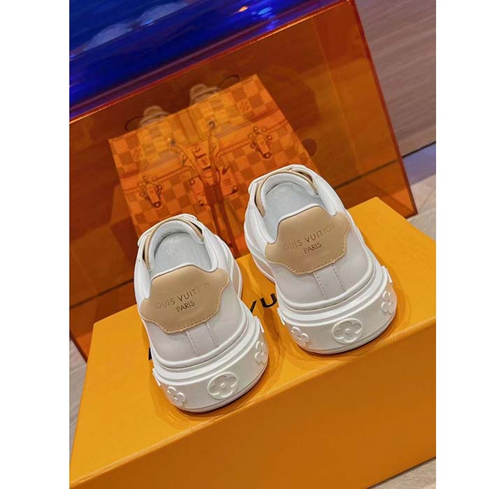 Louis Vuitton Unisex LV Time Out Sneaker Natural Calf Leather Rubber Outsole