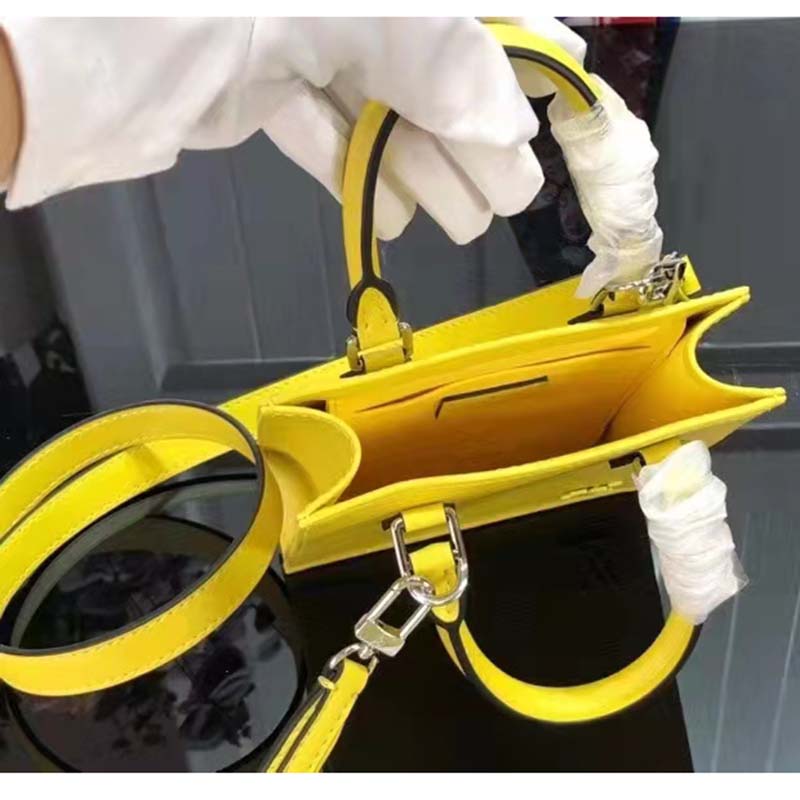 Louis Vuitton Unisex Petit Sac Plat Yellow Epi Embossed Supple Grained Cowhide