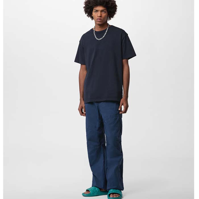 Louis Vuitton LV Unisex Waterfront Mule Lagoon Blue Maxi Damier Rubber Waterproof Rubber