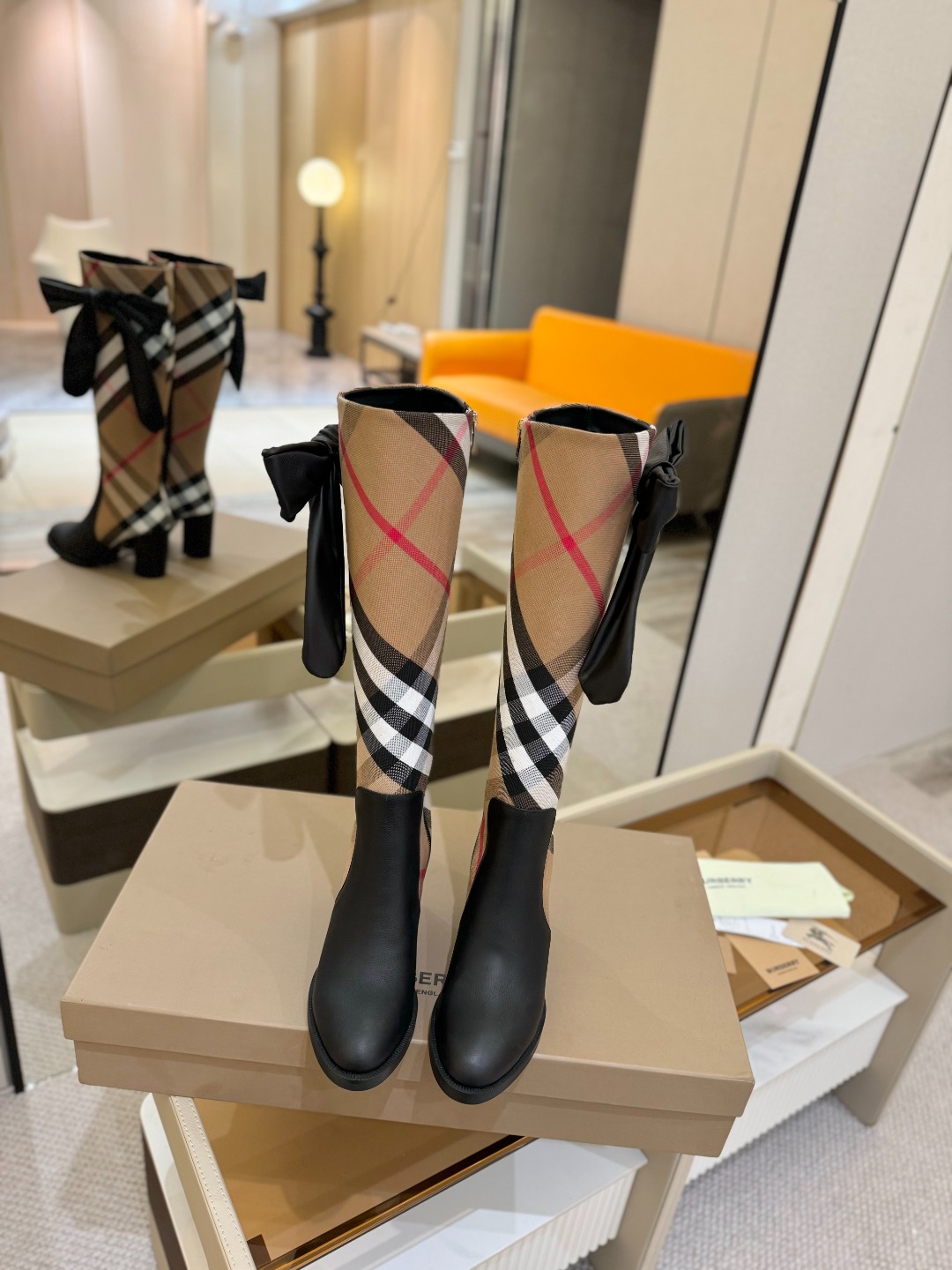 New plaid women's boots XC0425100901