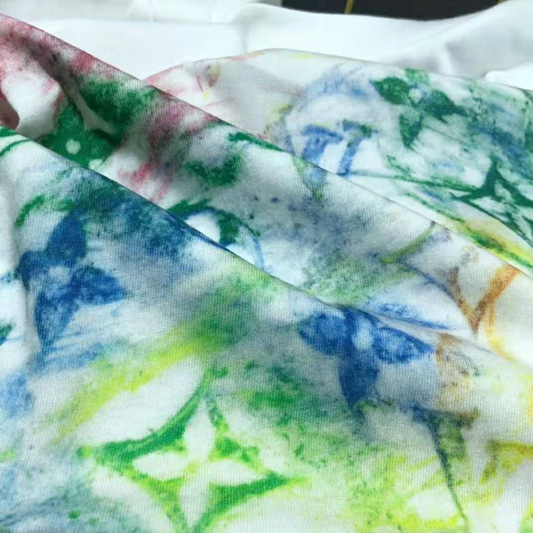 Louis Vuitton Women Front Printed Pastel Monogram T-Shirt Cotton White Regular Fit