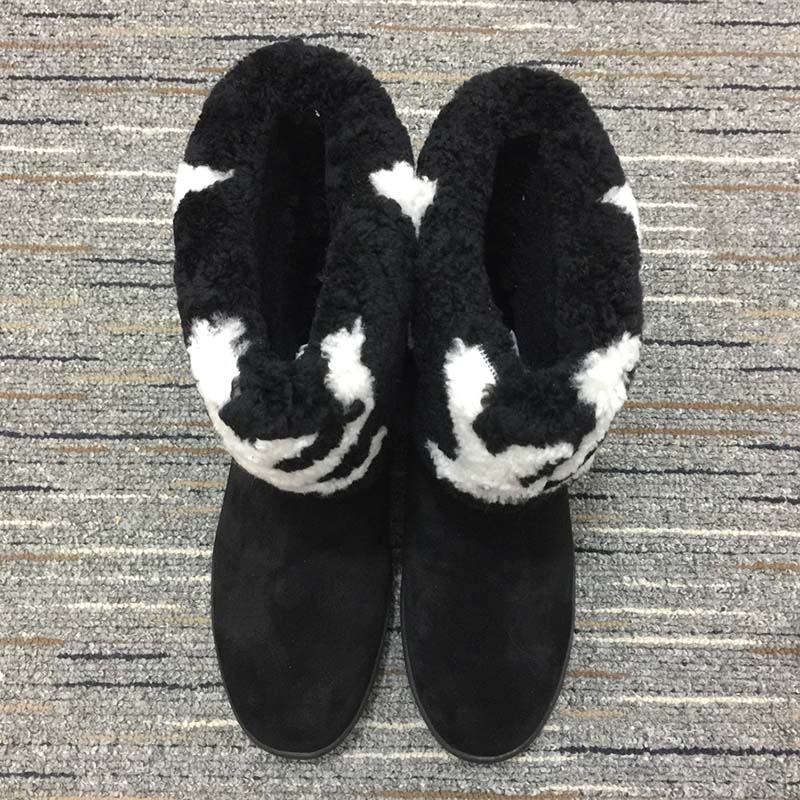 Louis Vuitton LV Women Snowdrop Flat Ankle Boot Black Suede Calf Leather Shearling Wool