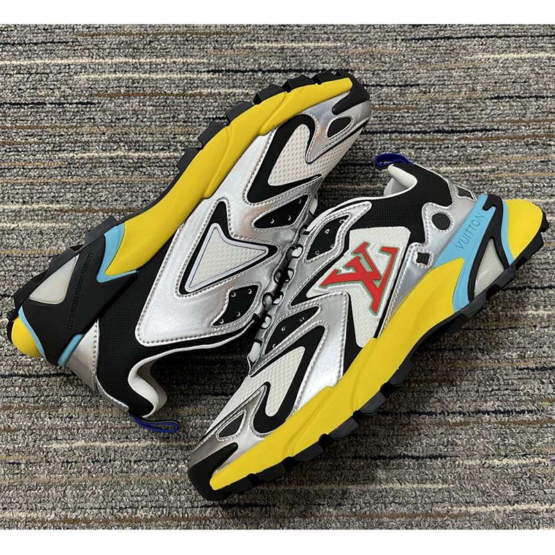 Louis Vuitton Unisex LV Runner Tatic Sneaker Silver Mix Materials Rubber Outsole