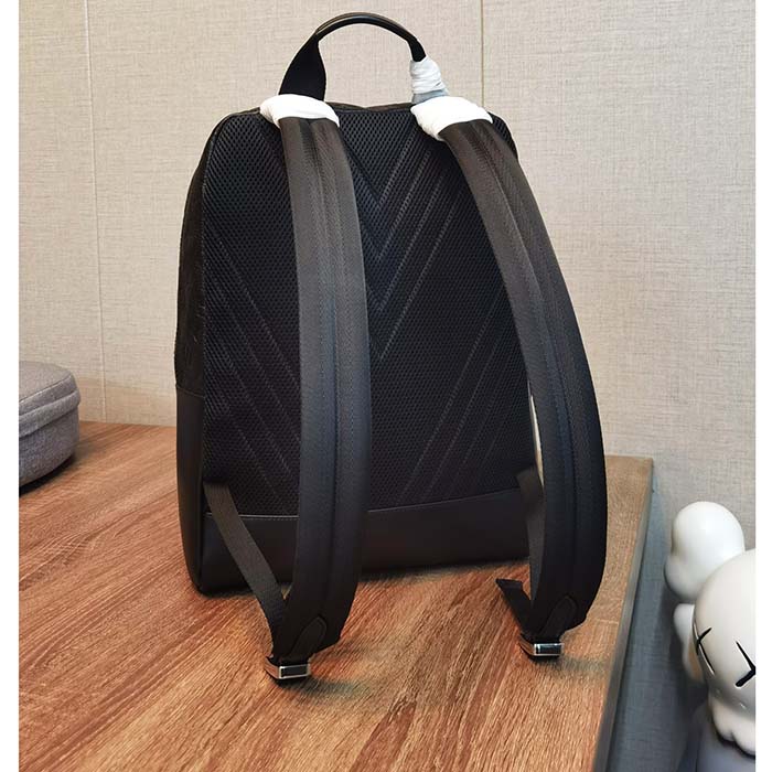 Louis Vuitton LV Unisex Dean Backpack Gray Taurillon Cowhide Leather