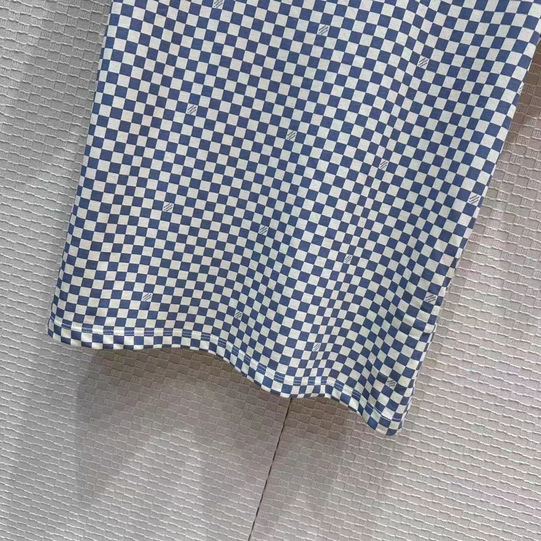 Louis Vuitton Men LV Damier Front T-Shirt Cotton Creamy White 1AFPA0