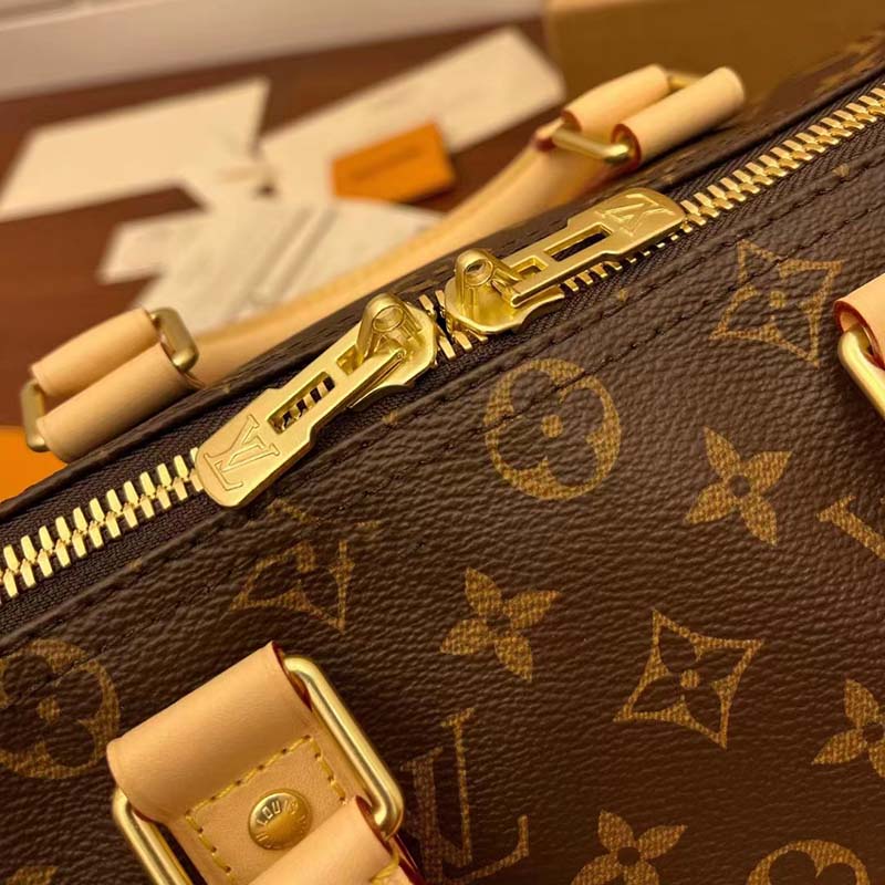 Louis Vuitton LV Unisex Keepall Bandoulière 45 Monogram Canvas Natural Cowhide Leather