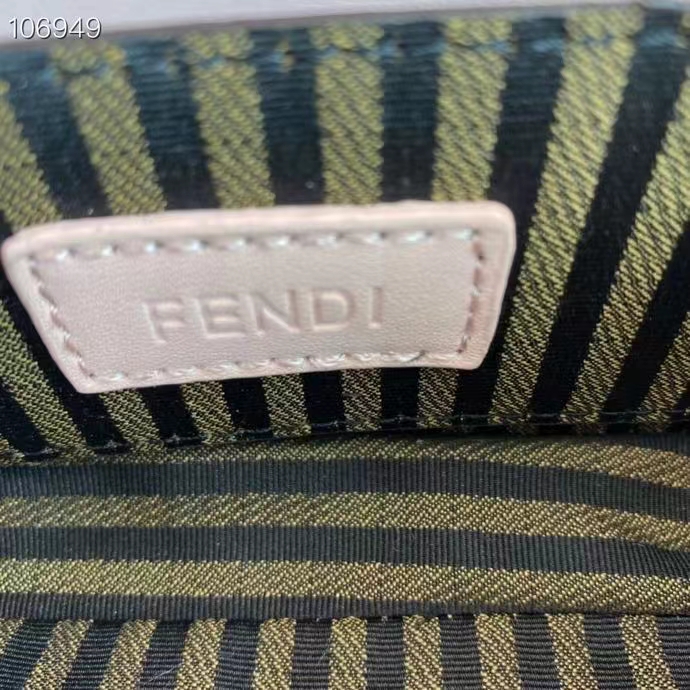 Fendi Women FF Baguette Phone Pouch Pink Silk Pouch