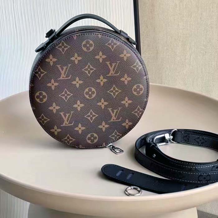 Louis Vuitton LV Unisex Audio Case Monogram Macassar Coated Canvas Black Cowhide
