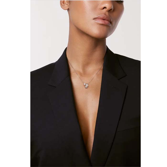 Chanel Women CC Étoile Filante Necklace 18K White Gold Diamonds