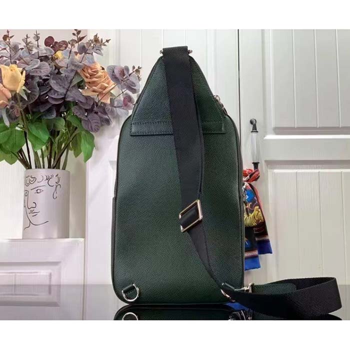 Louis Vuitton LV Unisex Avenue Slingbag NM Vert Laurier Green Taiga Cowhide Leather