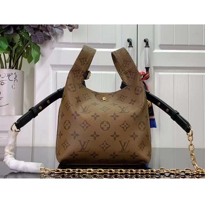Louis Vuitton LV Women Atlantis BB Monogram Reverse Coated Canvas Cowhide Leather