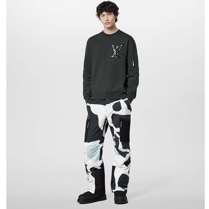 Louis Vuitton Men LV SKI Cotton Crewneck Regular Fit Monogram Ice Flower