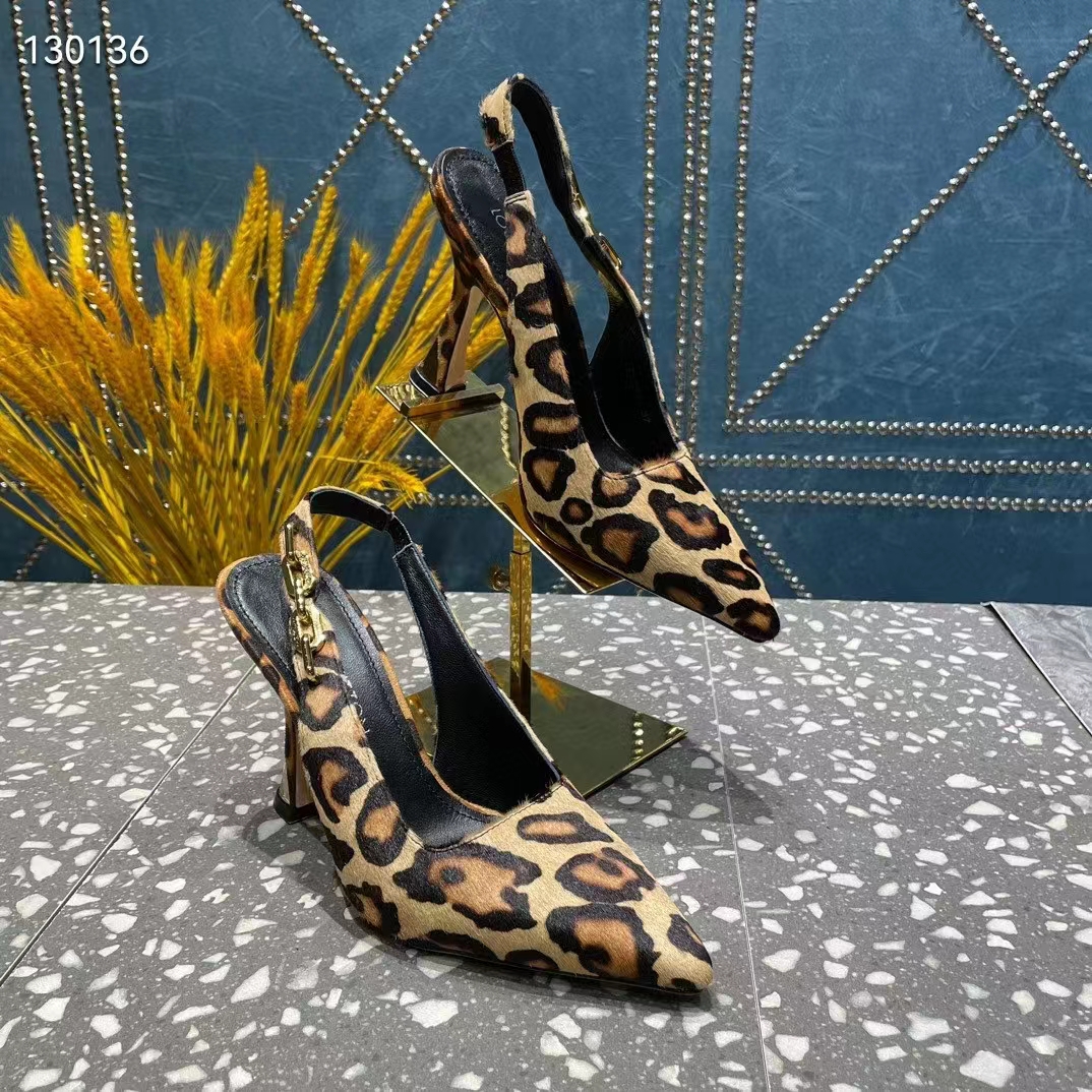 Louis Vuitton LV Women Sparkle Slingback Camel Brown Printed Satin Leather 9.5 Cm Heel