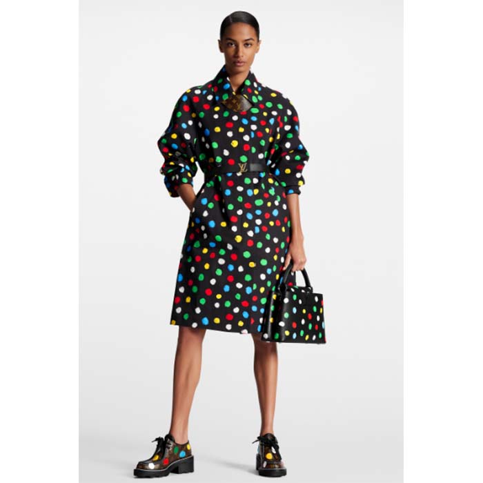 Louis Vuitton Unisex LV x YK LV Initiales 30mm Reversible Painted Dots Belt Monogram Canvas