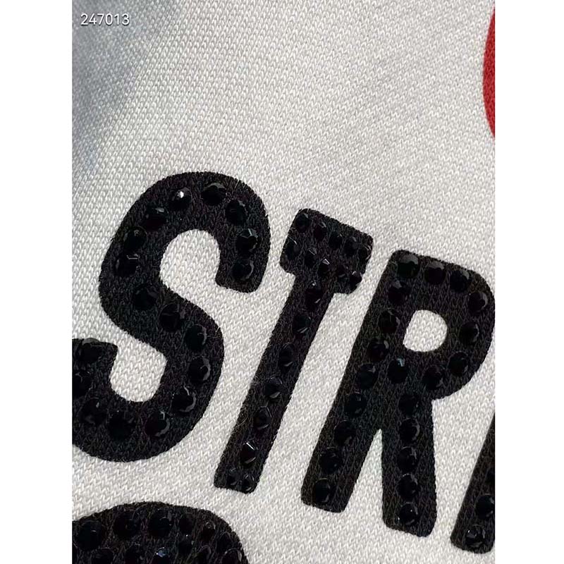 Gucci GG Men Strawberry Gucci Cotton Sweatshirt Fixed Hood Oversize Fit